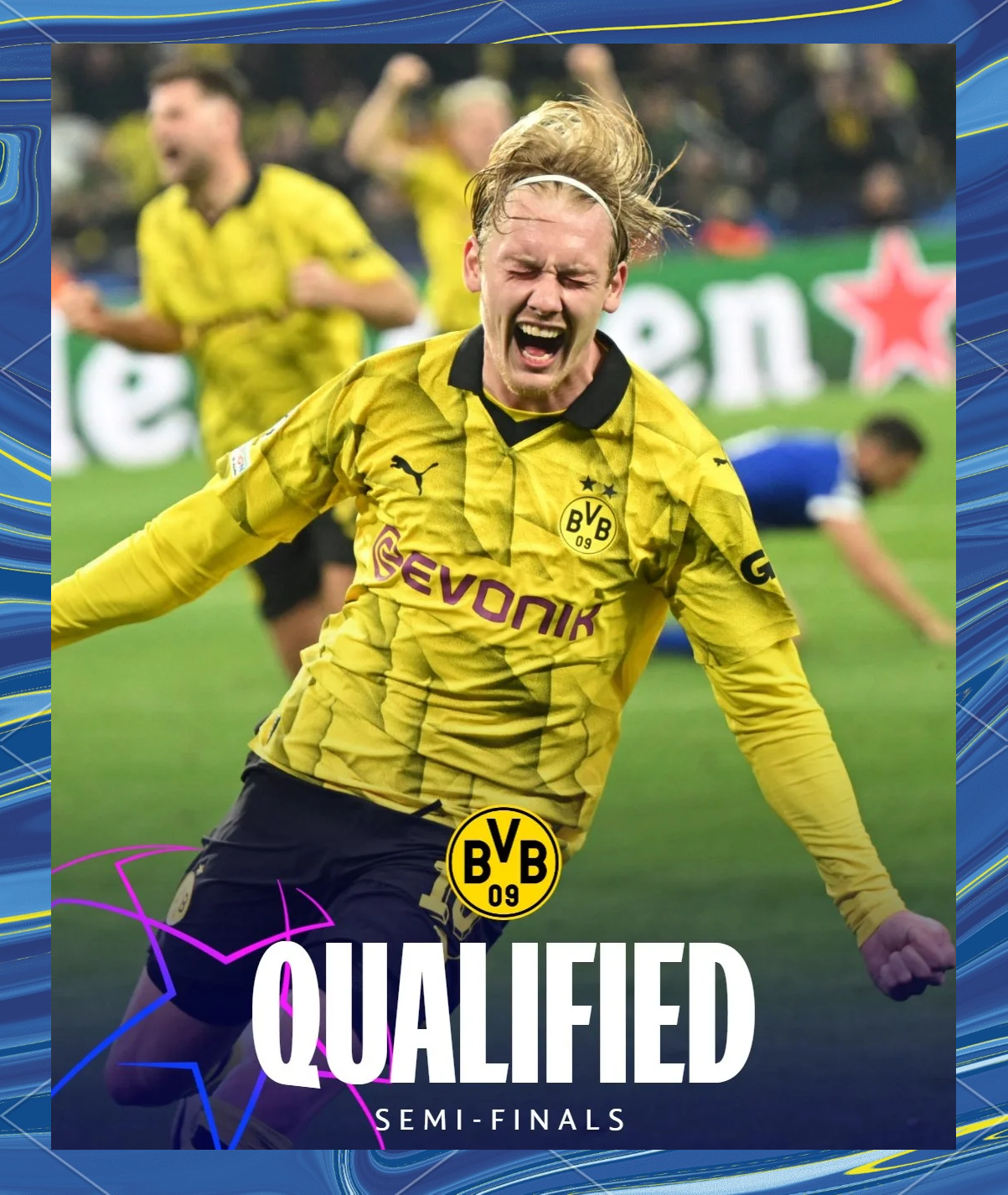 曼联大胜多特蒙德，顺利晋级欧冠半决赛的简单介绍